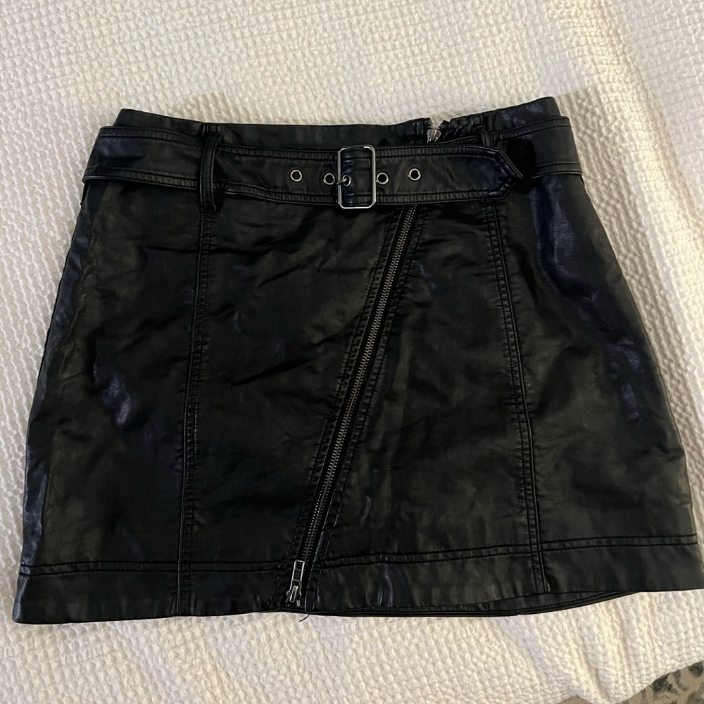 Free People Faux Leather Skirt